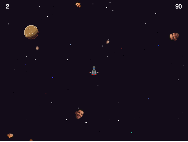 Drake Themed 2D-Pong/2D-Asteroids